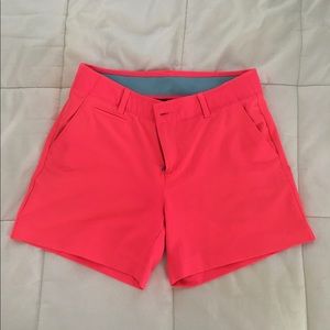 Under Armour Women's Neon Coral Athletic Shorts